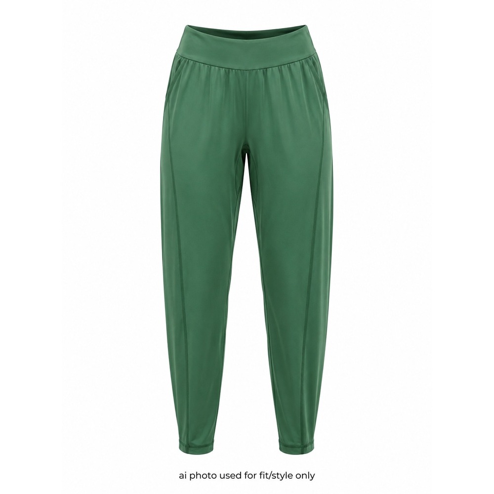 Mono B Women's L Green High Waist Barrel Jogger Pants Pockets Athletic